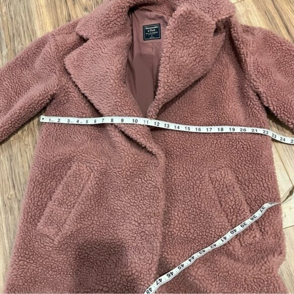 Abercrombie & Fitch Teddy Long Coat Jacket - Picture 12 of 15